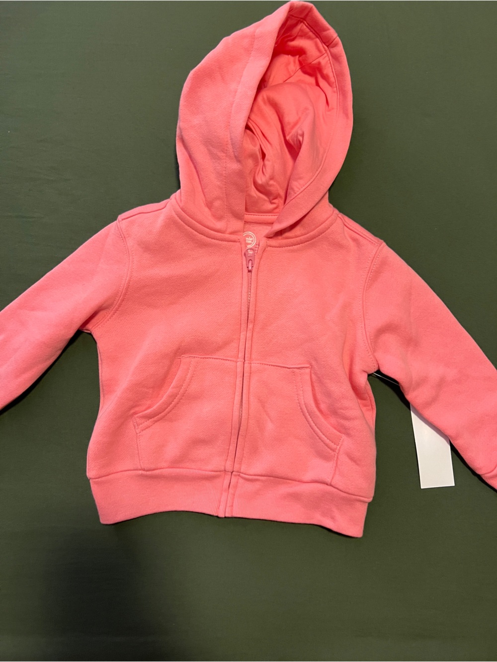 Kids Pink Hooded Zip Sweatshirt Size 3-6M
